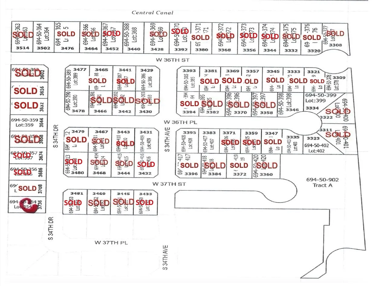 Community lot map - click to zoom